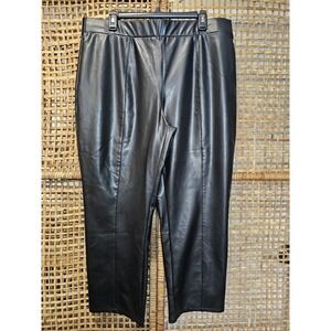 Black Faux Leather Trousers  SizeXL Curves NWOT